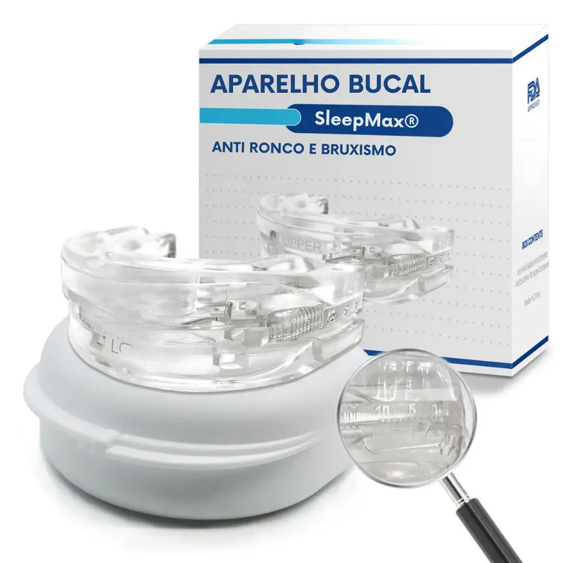 Aparelho Bucal Anti Ronco e Bruxismo SleepMax® - 40% OFF