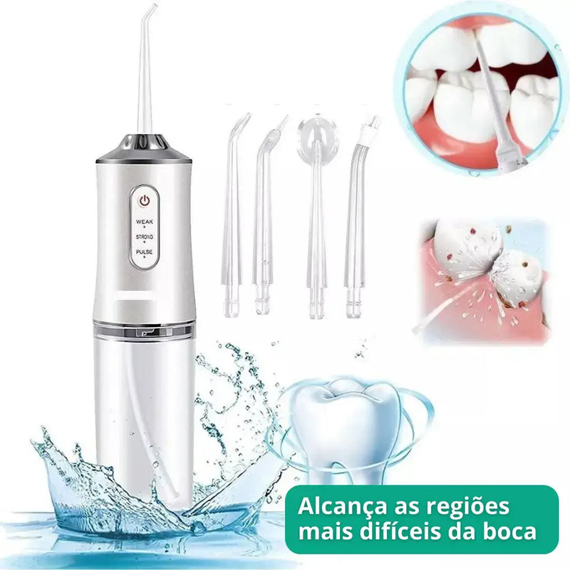 Irrigador Oral PowerClean® - Limpeza Completa de Próteses e Implantes [40% OFF]