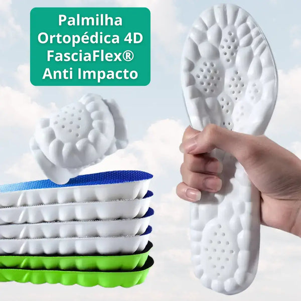 Palmilha Ortopédica 4D FasciaFlex® - Anti Impacto [Desconto nos Kits]