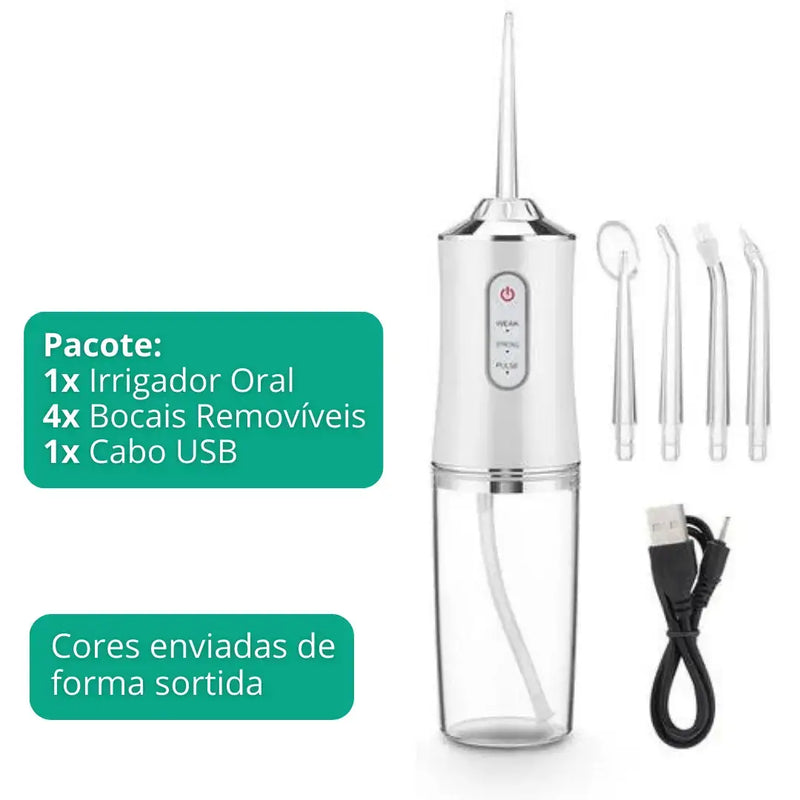 Irrigador Oral PowerClean® - Limpeza Completa de Próteses e Implantes [40% OFF]