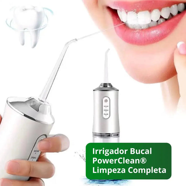 Irrigador Bucal PowerClean® - Limpeza Completa [40% OFF]