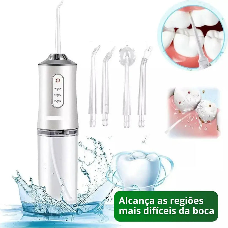 Irrigador Bucal PowerClean® - Limpeza Completa [40% OFF]