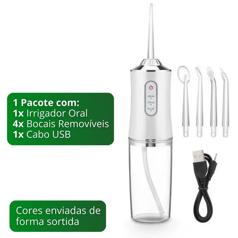 Irrigador Bucal PowerClean® - Limpeza Completa [40% OFF]