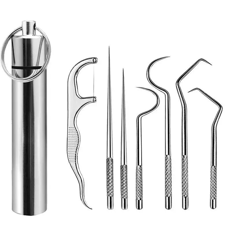 Palitos de Dente de Aço Inox - 7 Peças